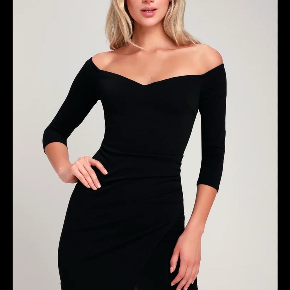 Elegant Black Off-Shoulder Dress